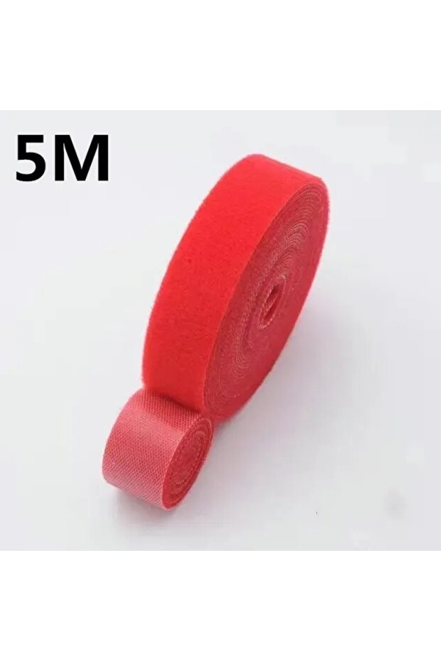 Red-5m 1/5M Cable Organizer Cable Management Wire Winder Tape Earphone Mouse Cord Management Ties Pr