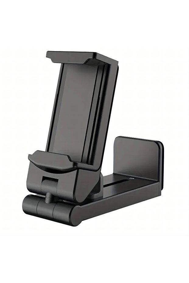Black Multifunctional Lazy Phone Holder Foldable Mini Mobile Phone Stand Airplane Travel 360° Rotata
