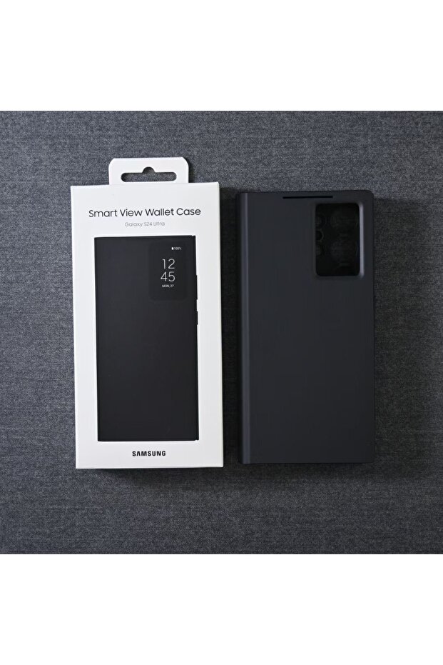 SAMSUNG Galaxy S24 Ultra black Original Samsung S24 Ultra SM-S928B Smart View Wallet Flip Case For G
