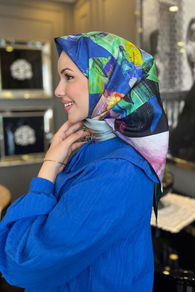 Bosphorus Series, Double-Sided Silk Scarf - 8836712-921 - Tivil