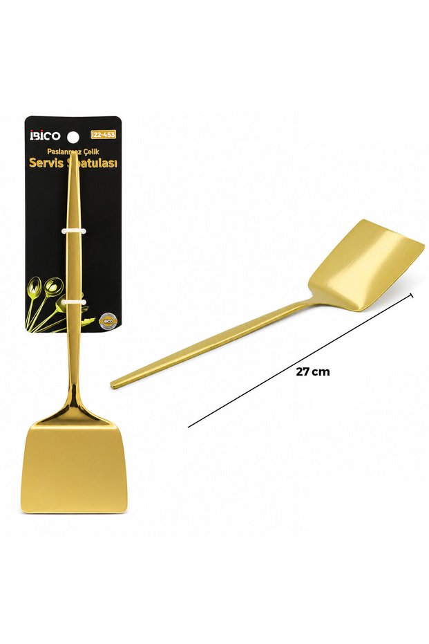 27cm Golden Metal Serving Spatula for Office Home Office Kitchen