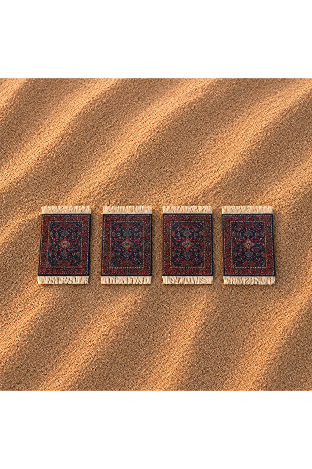 - UAE Royal Arabesque Heritage Carpet Coaster Set of 4