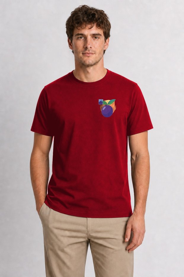 Retro Erik Poster Design T-Shirt - Red