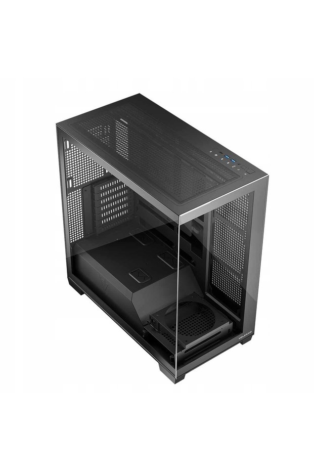 Carcasă PC VOLCANO STELLAR PLUS ARGB MIDI NF Negru