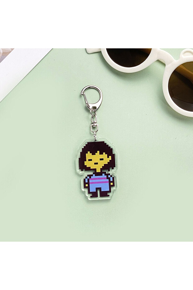 5 cm 15 1/16PCS Game Undertale Acrylic Keychain Accessories Cartoon Creative Bag Charm Funny Cute Ke