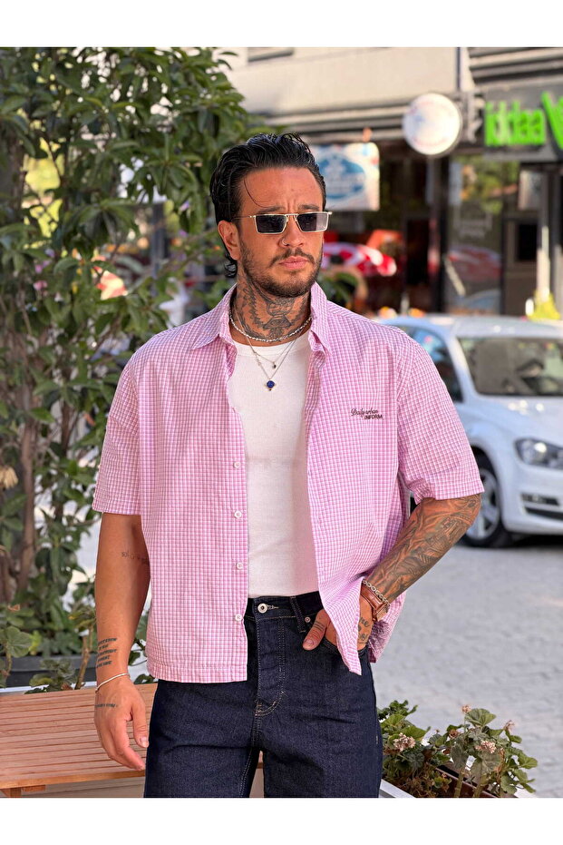 Box Patterned Checkered Shirt