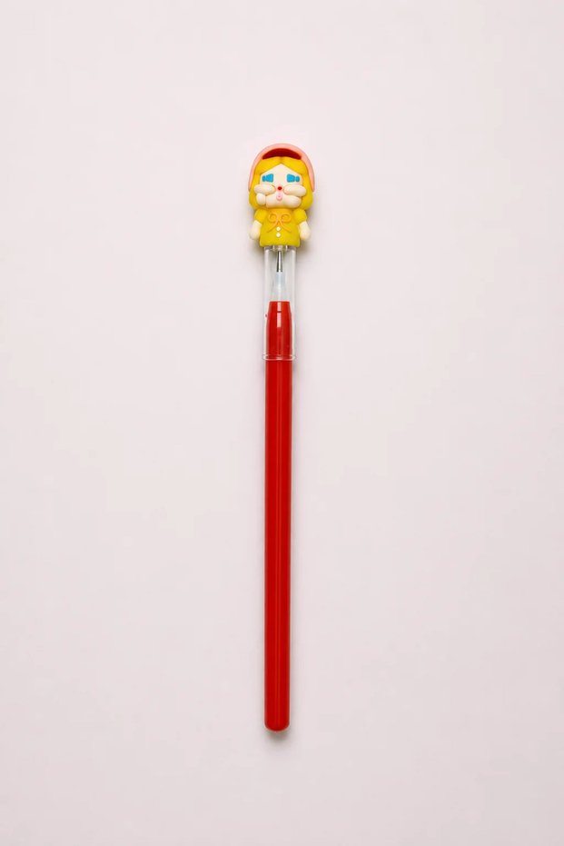 Taros Girl Figured Ballpoint Pen | Decorative Writing Pen with Toy Figure Yellow 1 Piece