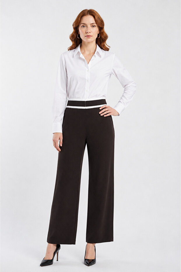 Women's High Waist Wide Leg Fabric Pants