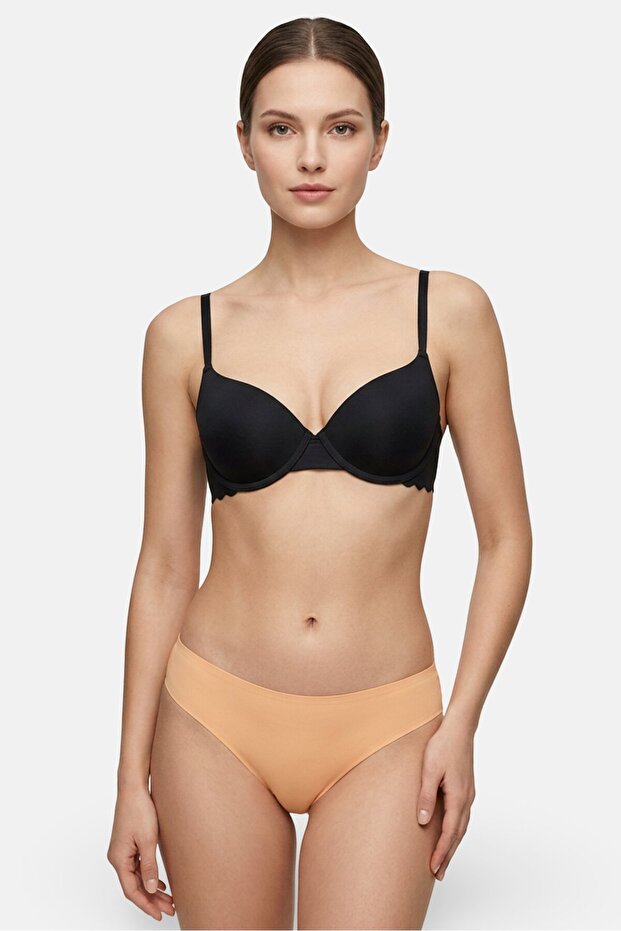 Women 3 Pieces Plain Underwired Push Up Bra, Multicolor