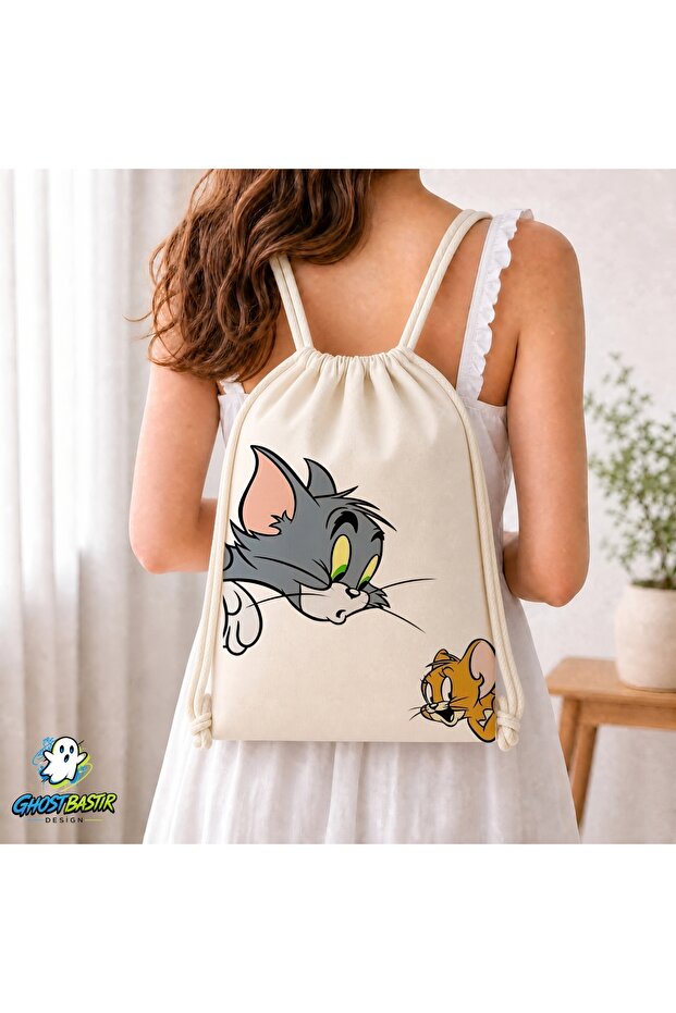 Tom and Jerry Drawstring Linen Bag C340