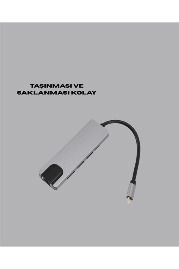 محول من النوع C - استخدام احترافي مع 2 × USB3.0، SD/MS، 4K HDMI وRJ45