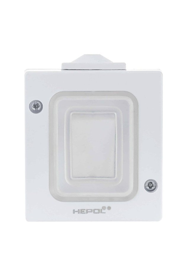 Hepol AG simple switch, surface-mounted, white