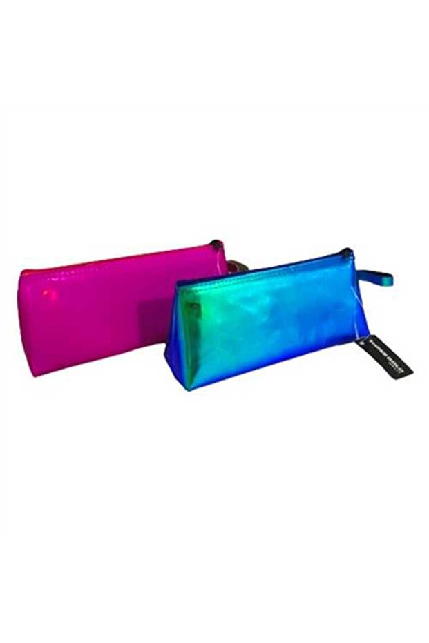 Pencil Bag Triangle Hologram Faux Leather Kl-018