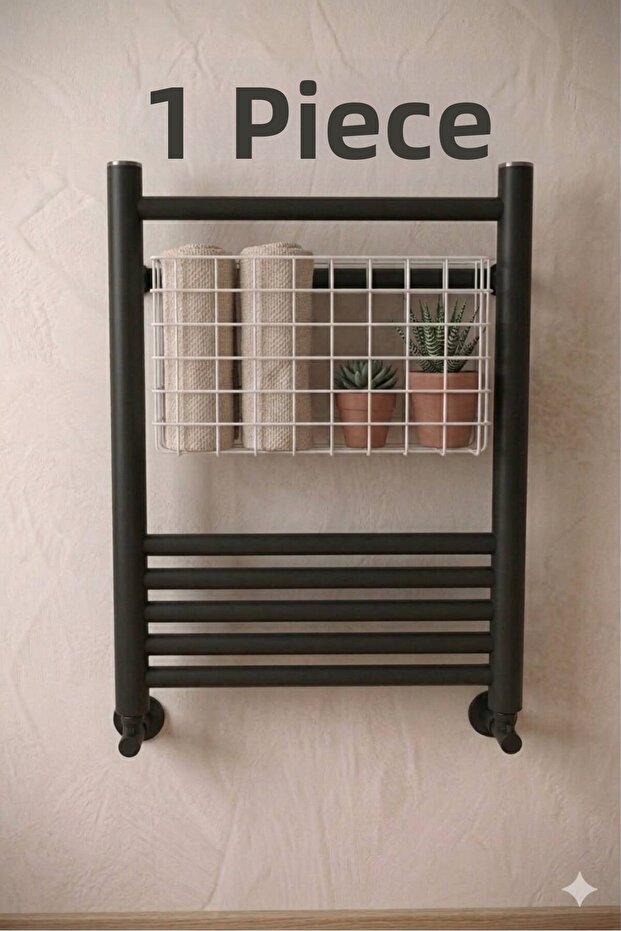 White 1.Kalte Single Cabinet Kangaroo Shelf Steel Basket Hanging Shelf White