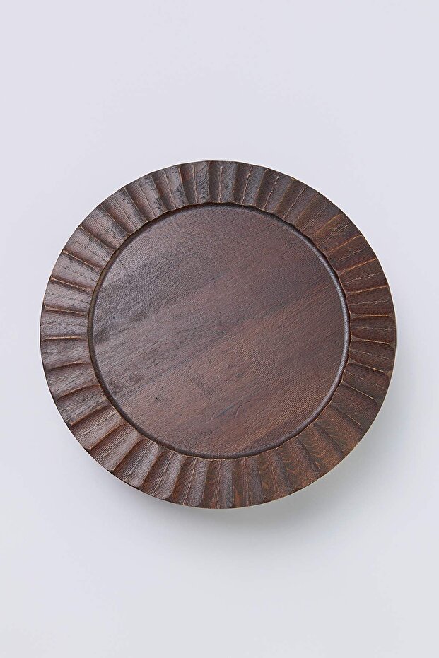 Ahşap Ayaklı Sunum Tabağı 28 cm TPHSS26TBK00028 - 4