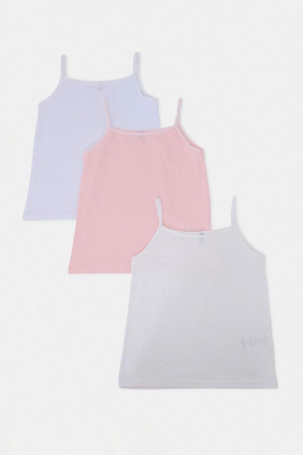 Multi-Colored Girls' 3-Piece Knitted Undershirt Tkdss26Al00014