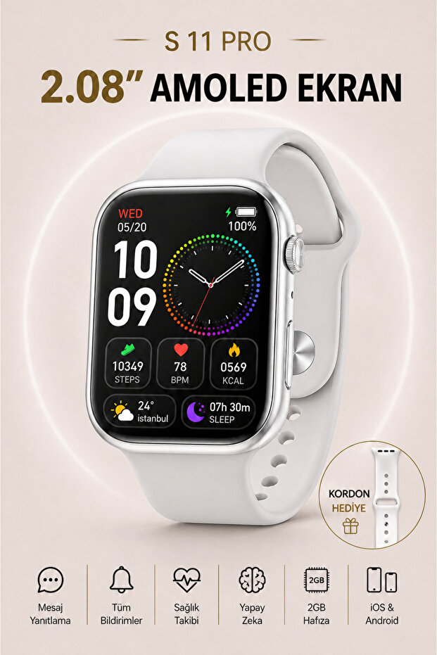 SEYUWATCH Watch S9 Pro Akıllı Saat Iphone Ve Android Tüm Telefonlara Uyumlu smartwatch