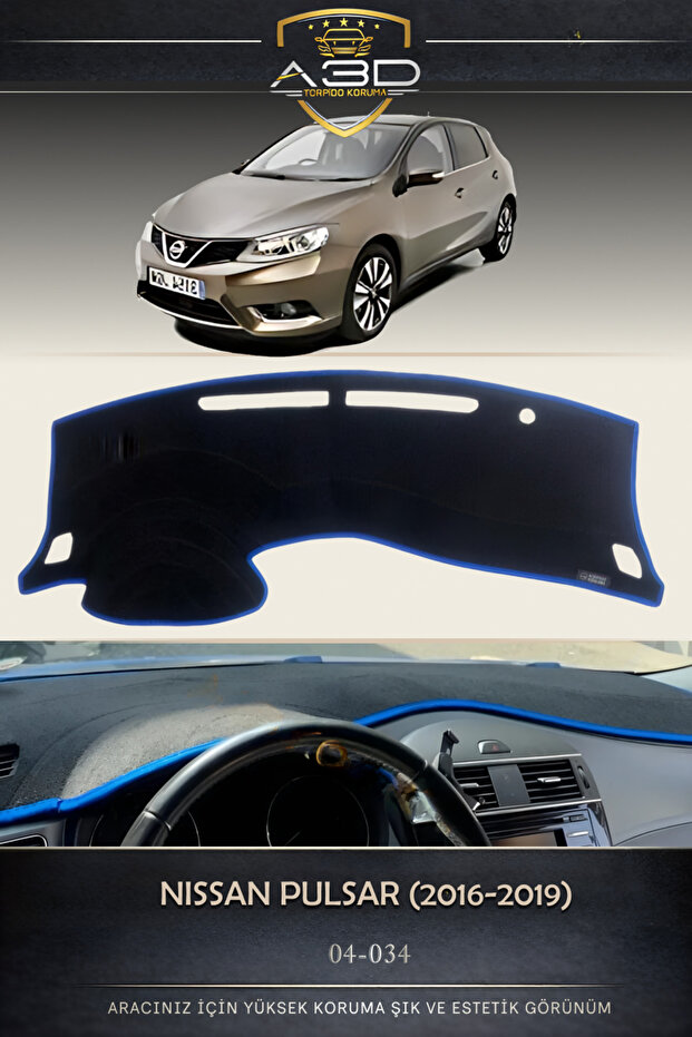 Nissan Pulsar (2016-2019) Front Chest Panel Dashboard Protection Cover Halisi A3D