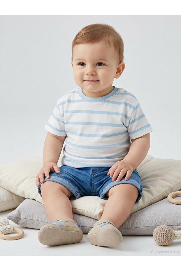 Striped 6-18 Months T-Shirt - Blue