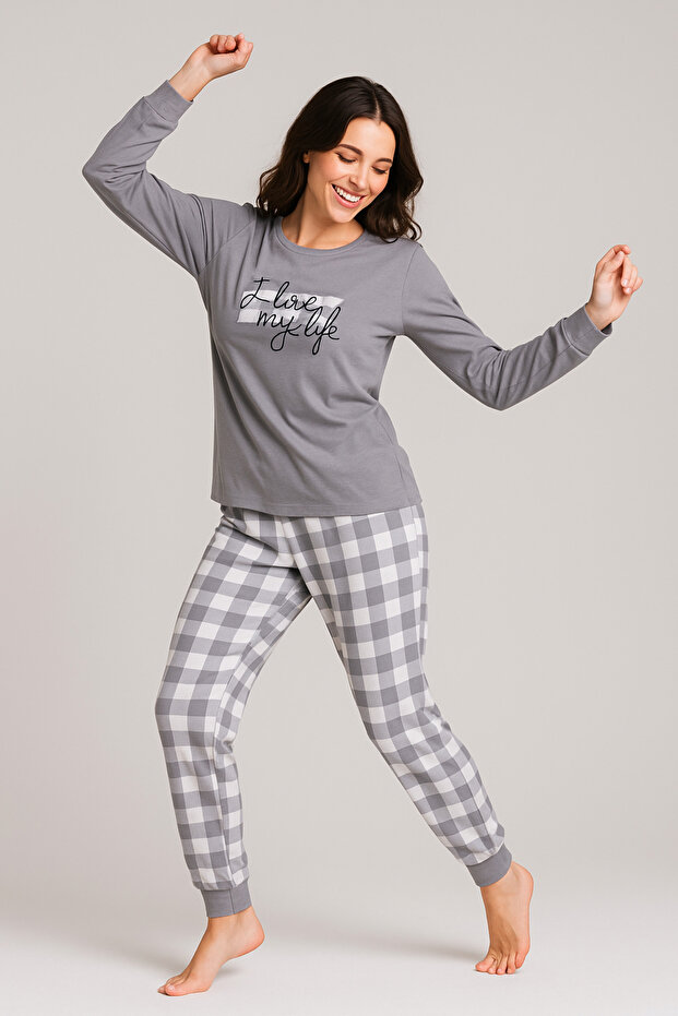 Women's Soft Texture Thermal Pajamas Set 42050