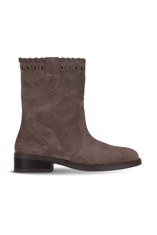 Mink Suede-Leather Women's Flat Boots 39Wb6515