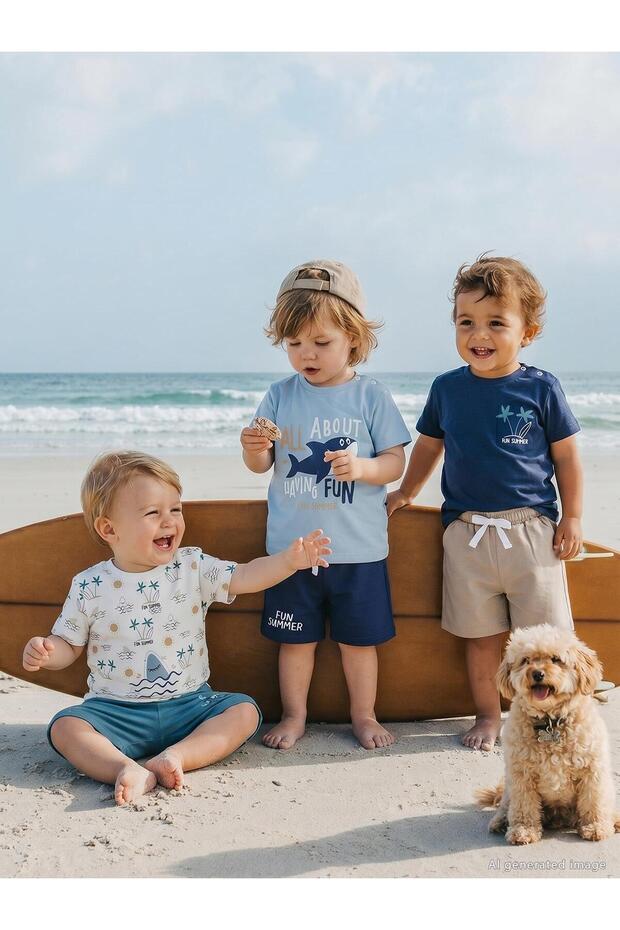 Shark Printed 3-Piece Set 6-18 Months Set