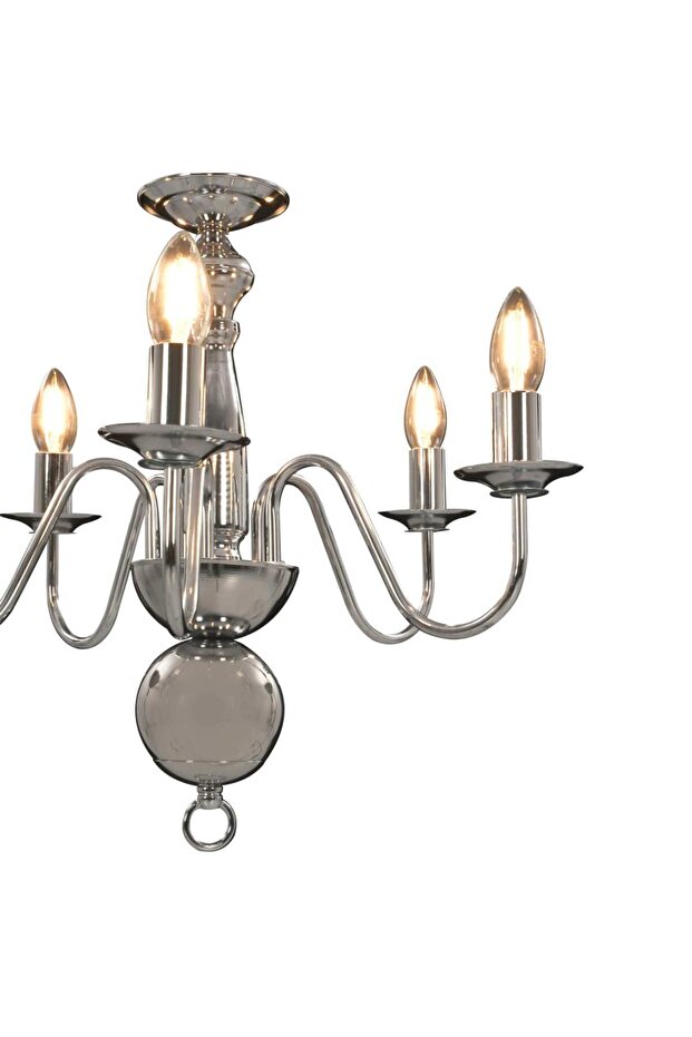 Candelabru, argintiu, 5 becuri E14 - 7