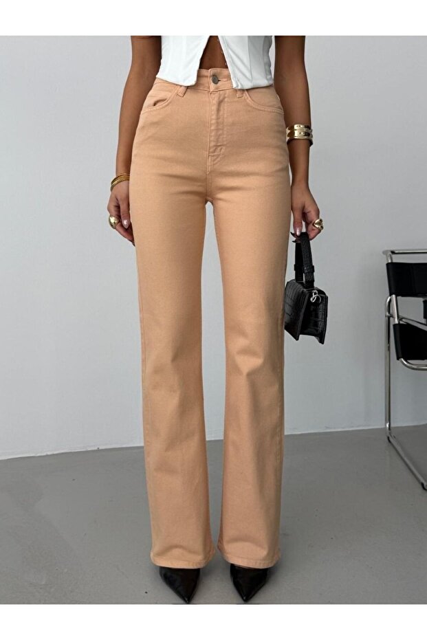 Women's High Waist Flared Jean Pants