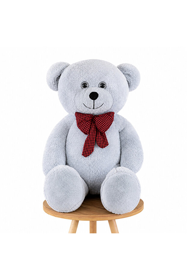 دب قطبي كبير الحجم بطول 80 سم مع ربطة عنق - هدية رومانسية للحبيب