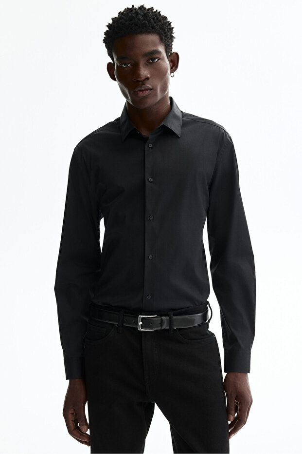 Streç Gömlek Slim Fit