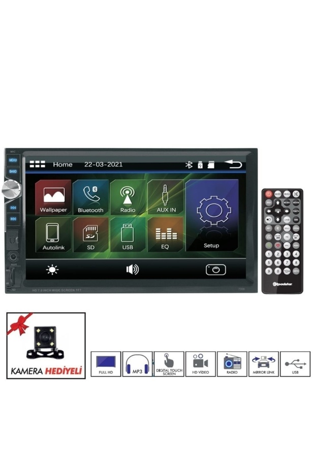 RD7200 7 Bluetooth lu Double Din Teyp - 3