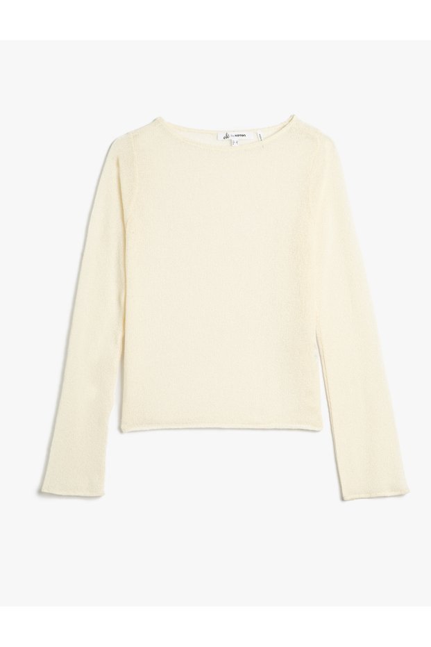 Long Sleeve T-Shirt Knitwear Basic Crew Neck