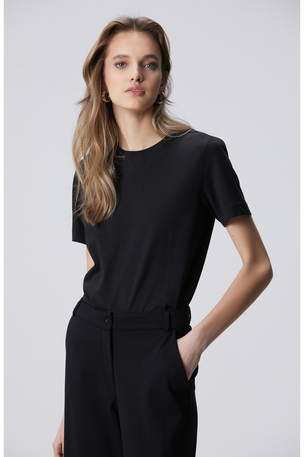 Siyah Basic T-shirt - 1