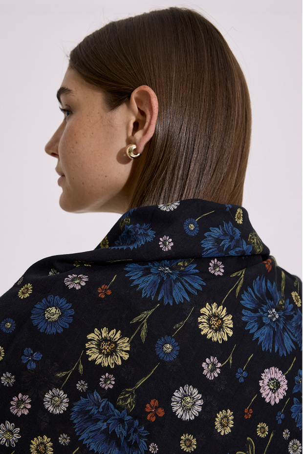 Patterned Cotton Shawl Cecile - 6