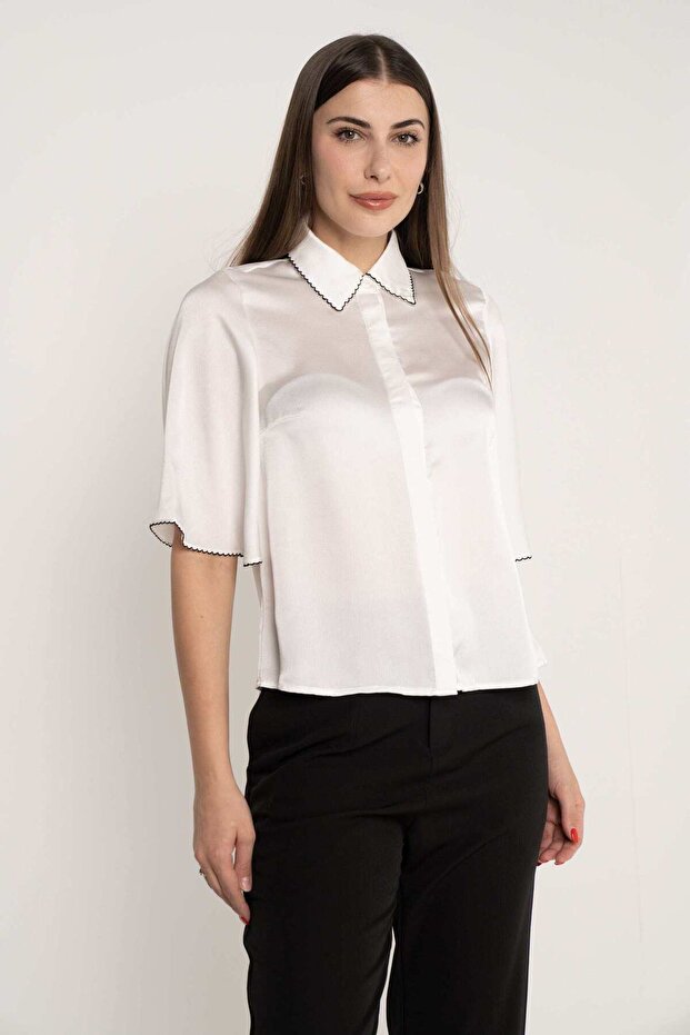 Solid Short Sleeve Shirt - 3