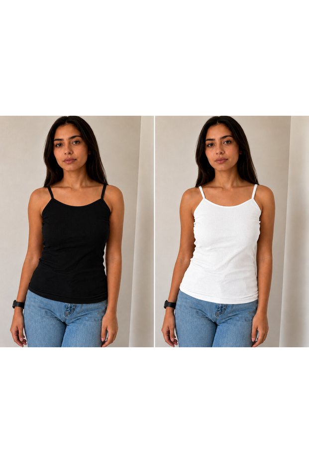 Women's Ribbed Athlete 2-Pack Flexible Strap Tank Top
