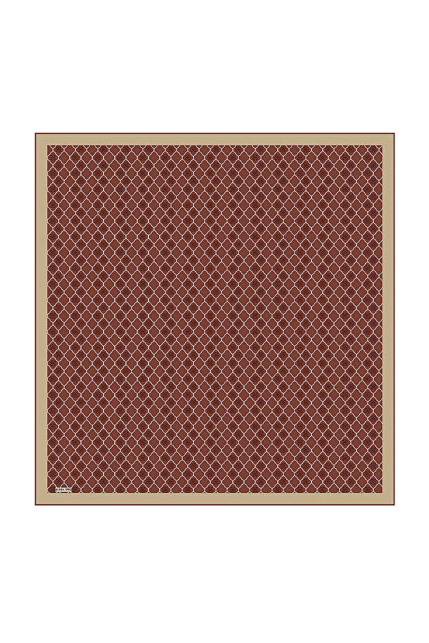 Cinnamon Monogram Silk Scarf - 1