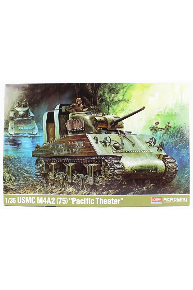 13562 1/35 USMC M4A2 (75) (معركة المحيط الهادئ) دبابة، طقم نموذج بلاستيكي
