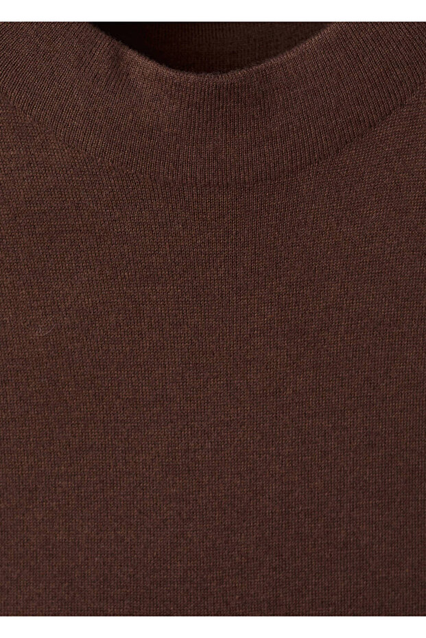 Perkins yakalı triko elbise - 5
