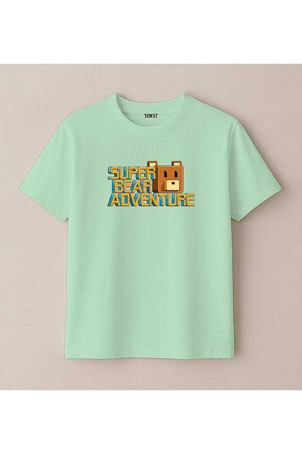 Super Bear Adventure Printed Children's T-Shirt (4-13 Years) - Kids Tshirt