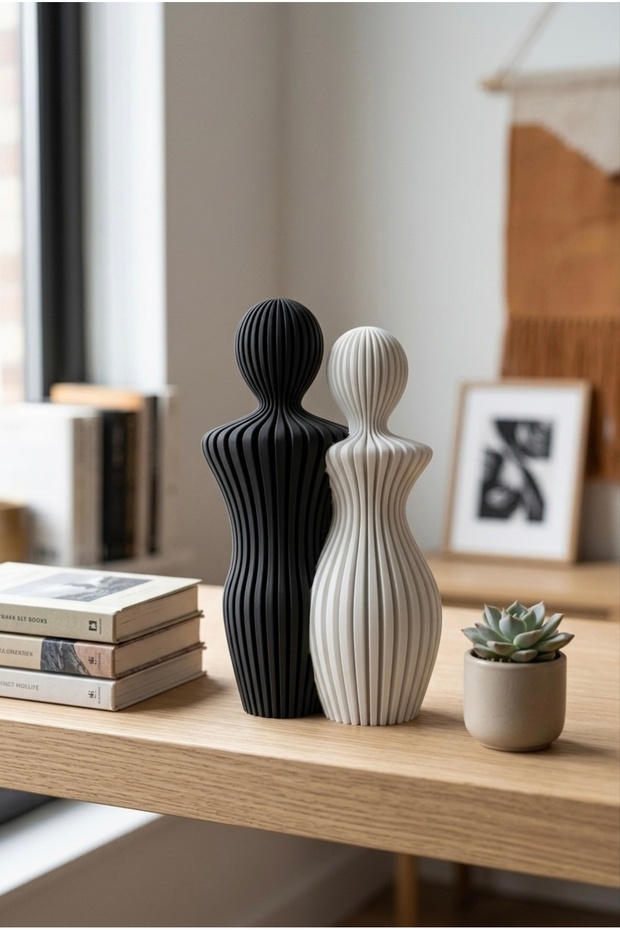 Artistic Couple Sculpture 3D Printed