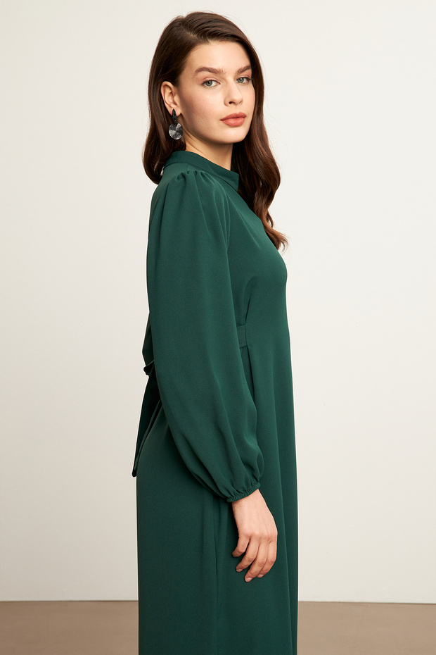 Φόρεμα Nevra Sashed - Emerald - 4