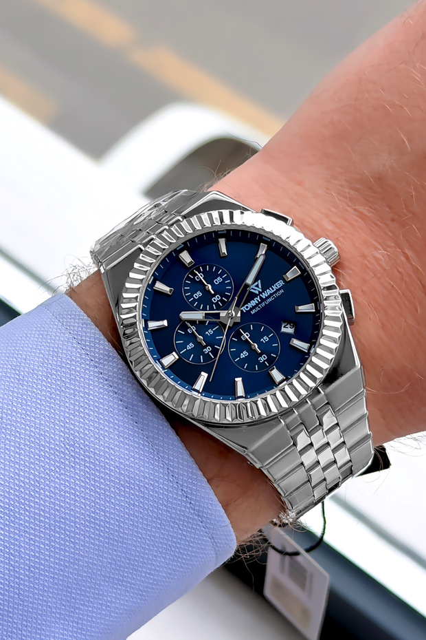 All Functions Work Well--Silver Color--Steel Band--Waterproof--Men's Watch--With Special Box Tw2010C2
