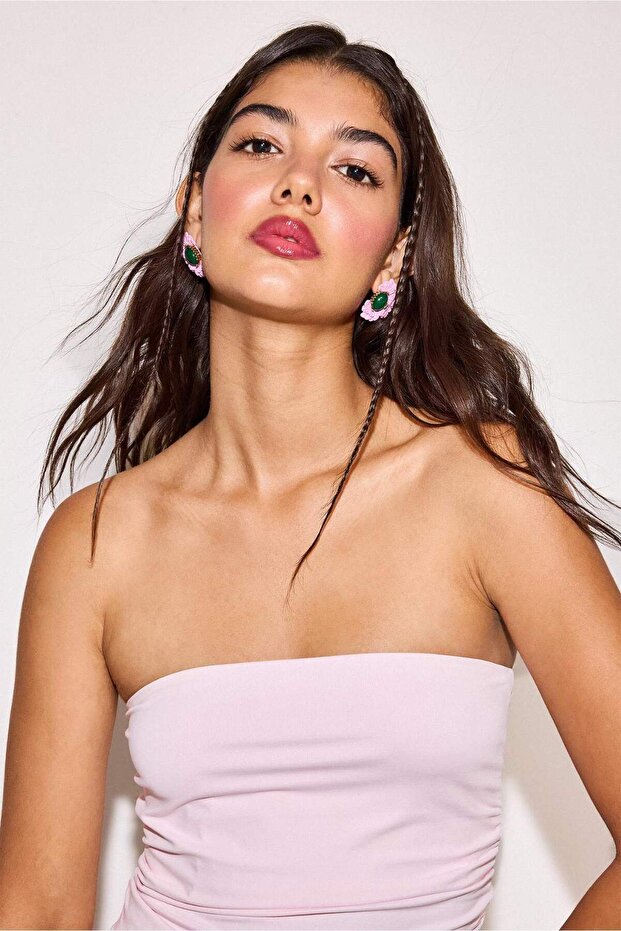 Women's Floral Stone Earrings H9967Axns