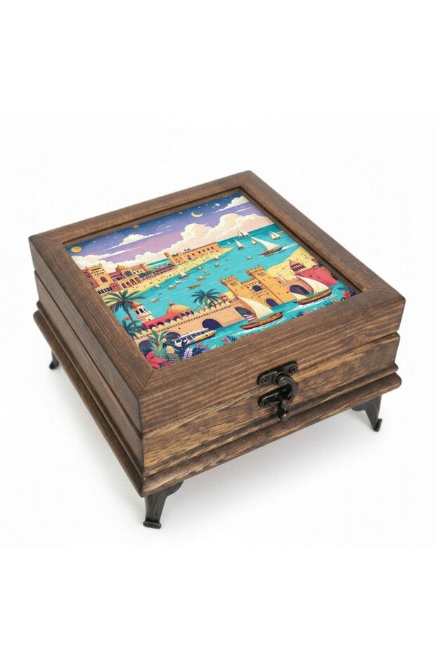Wooden Storage and Jewelry Boxes Ready for Bahrain, Oman, Qatar, Uae, Kuwait, with 20 Special Patterns and Images