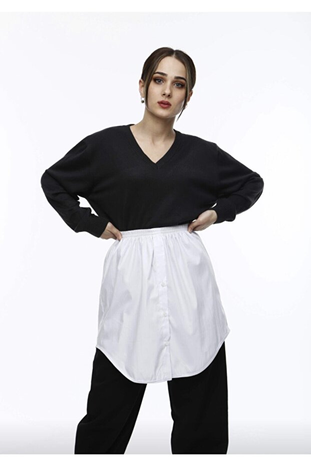 Women's White Shirt Underwear Skirt