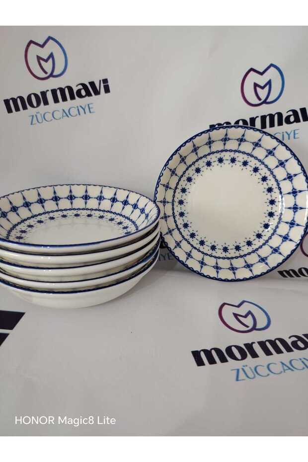 Porcelain Oya 6 Pieces 14 cm (Small) Breakfast Bowl, Snack Bowl, Jam Bowl, Deep Plate