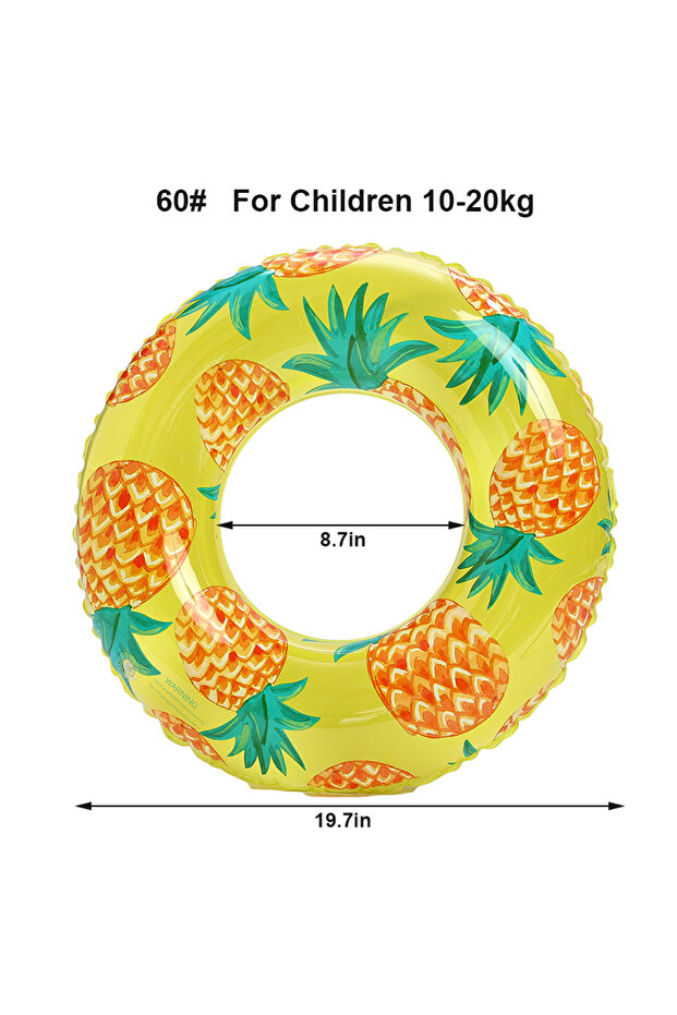 60-For 10-20kg 1 Pcs Pineapple Swim Tube Inflatable Pool Float Pool Accessory Adults Swim Float Rin