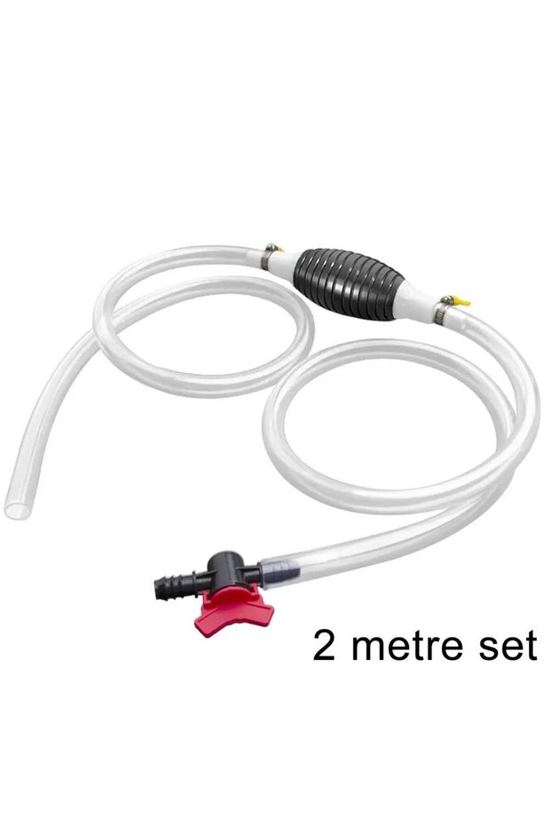 A 2M PVC Handy Manual Gas Oil Pump Car Fuel Pump Hand Straw Pump Durable For Liquid Fuel Tuning Fue.
