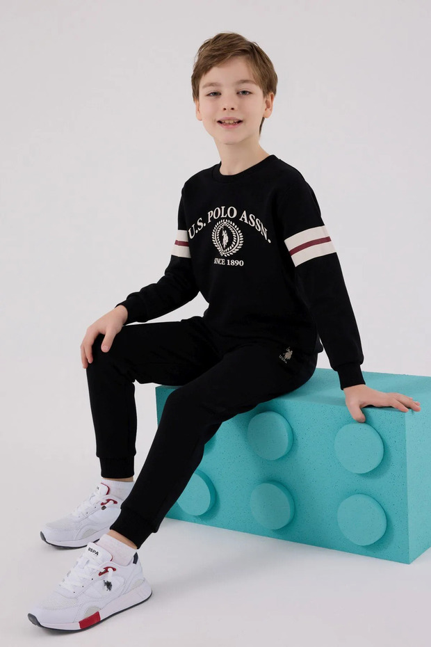 4-15 Years Old Licensed Us Polo Assn Boys Team-Black